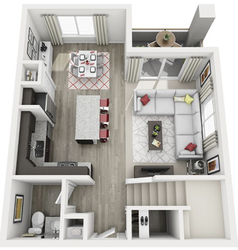 townhome 1st floor  floor plan